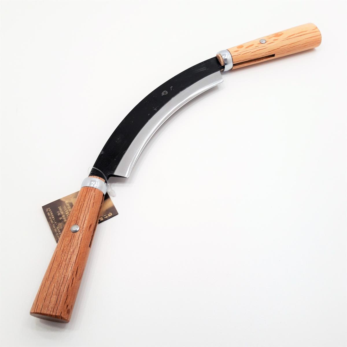Japanese drawknife with curved blade