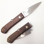 Japanese folding grafting knife for left-handers, made of Aogami steel