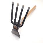 Small japanese hoe and claw with 4 large teeth 