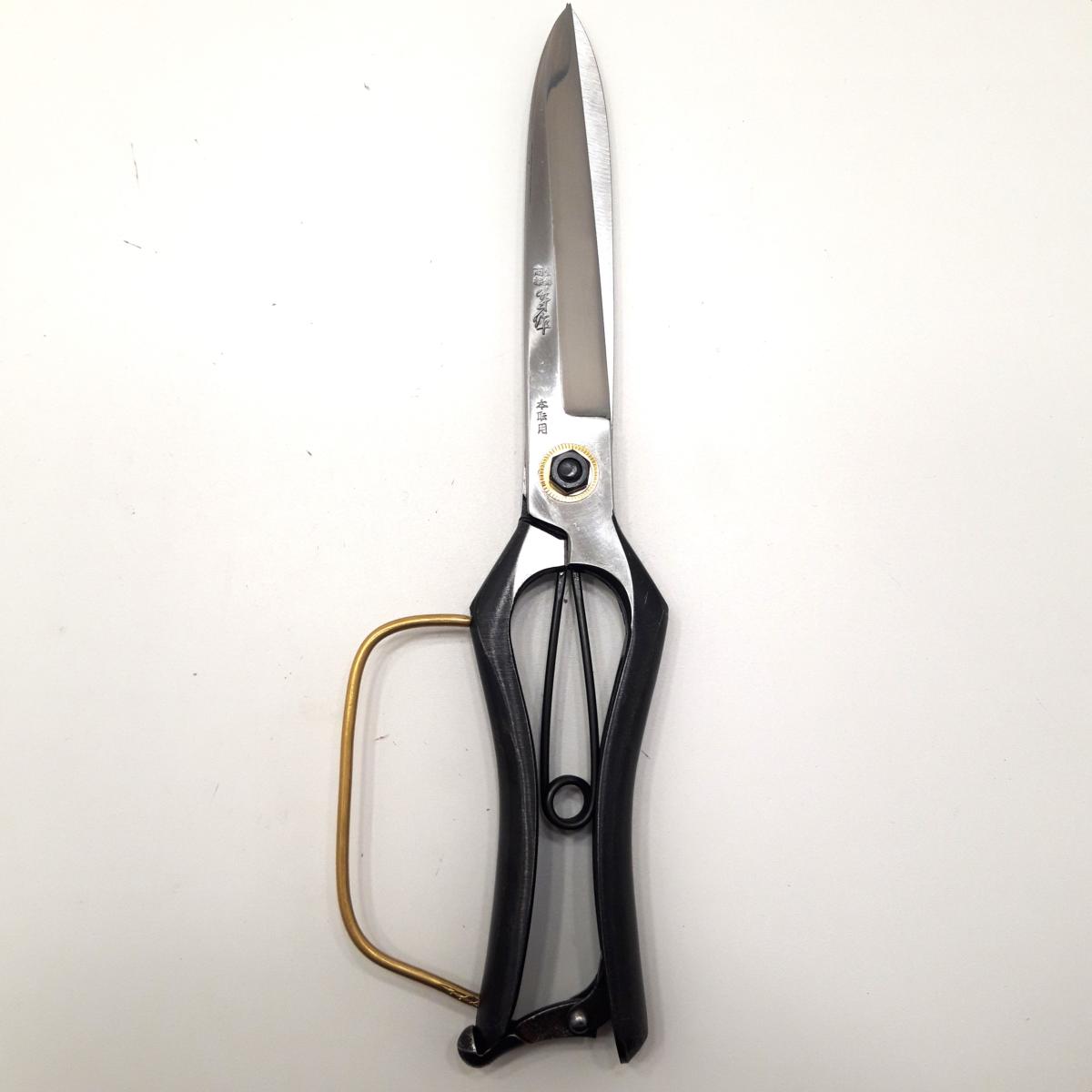 One-handed Japanese shears, TAKEJI brand, wide blades, 270 mm