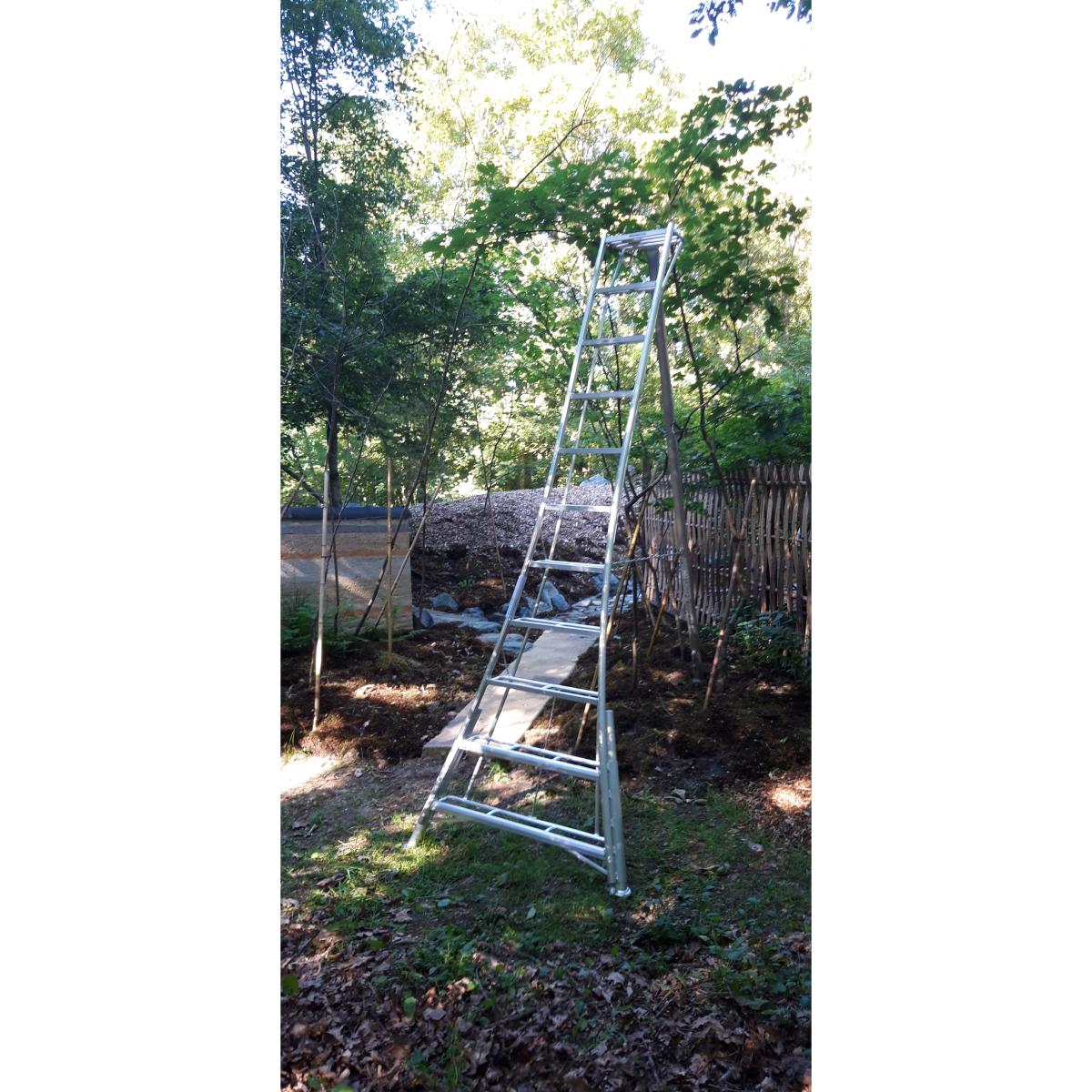 Japanese tripod ladder PRO 327 cm reinforced, VARIO model.