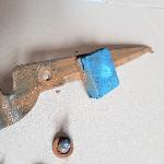 Cleaning eraser to remove sap and rust